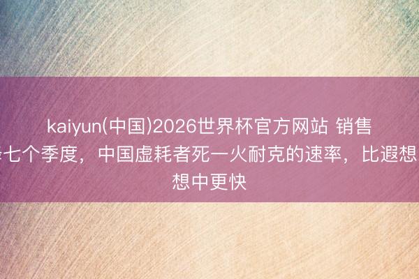 kaiyun(中国)2026世界杯官方网站 销售额连降七个季度，中国虚耗者死一火耐克的速率，比遐想中更快